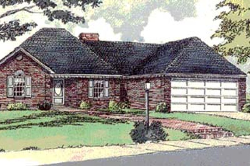 Traditional Style House Plan - 3 Beds 2 Baths 1334 Sq/Ft Plan #16-111