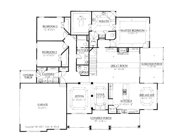 House Plan Design - Traditional Floor Plan - Main Floor Plan #437-45