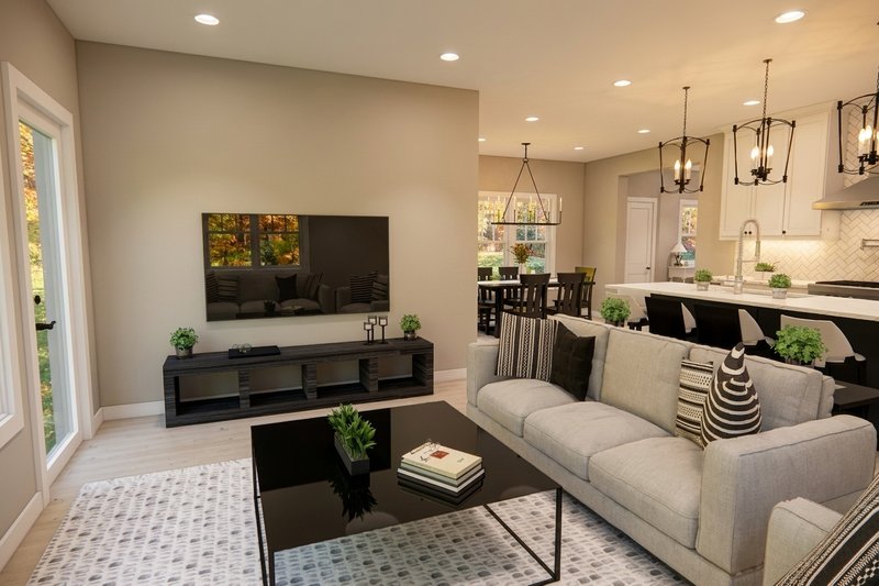 House Design - Interior - Family Room 1 for Farmhouse House Plan #51-1544 - 3 bed, 2.5 bath