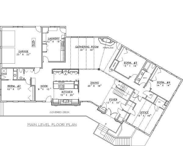 Country Floor Plan - Main Floor Plan #117-508