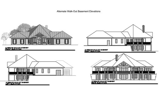Exterior - Other Elevation 3 for Ranch House Plan #124-577 - 3 bed, 2.5 bath