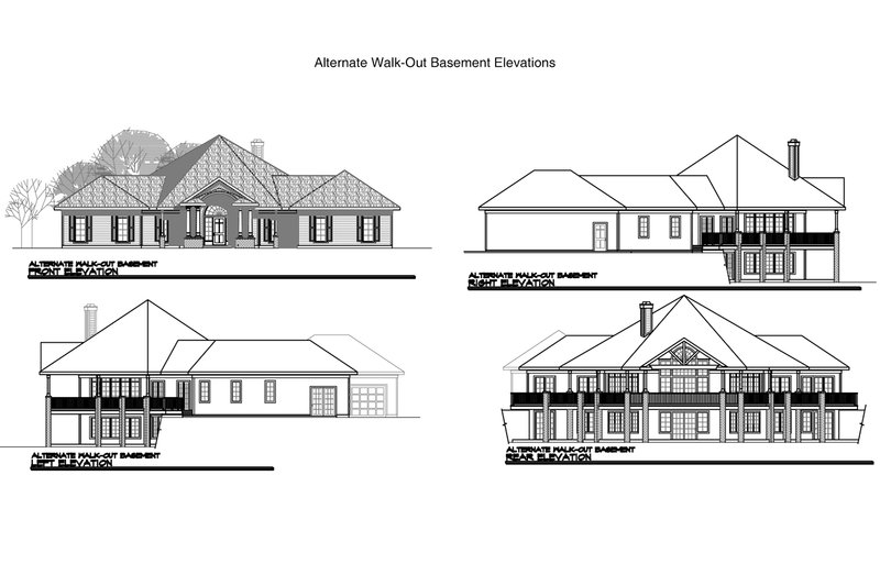 Home Plan - Exterior - Other Elevation 3 for Ranch House Plan #124-577 - 3 bed, 2.5 bath