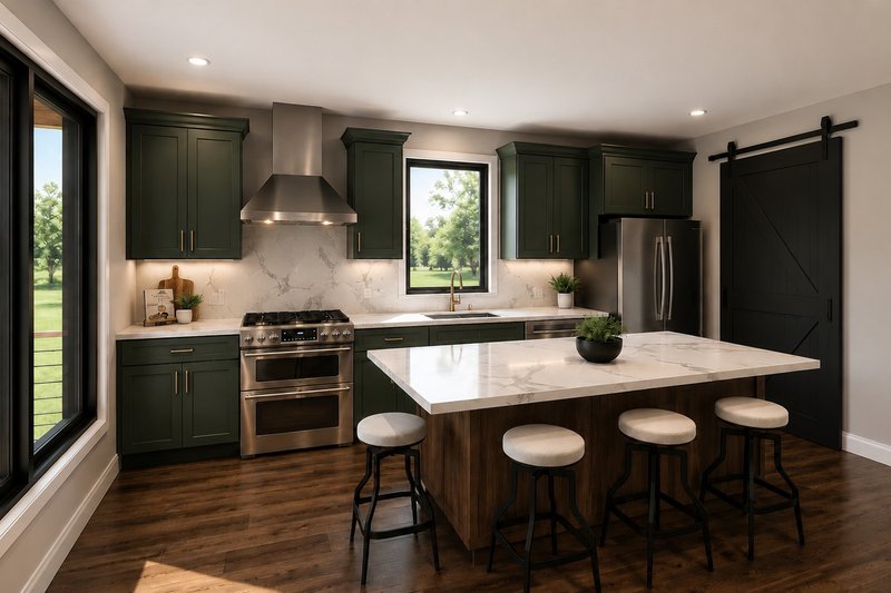 Architectural House Design - Interior - Kitchen for Modern House Plan #1064-496 - 2 bed, 2 bath