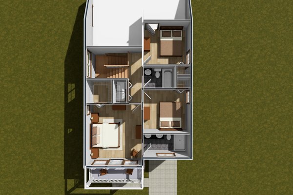 House Blueprint - Cottage Floor Plan - Upper Floor Plan #513-2328
