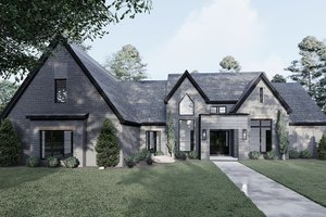 European Exterior - Front Elevation Plan #923-297