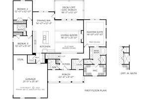 Floor Plan - Main Floor for Ranch House Plan #927-1017 - 3 bed, 3.5 bath