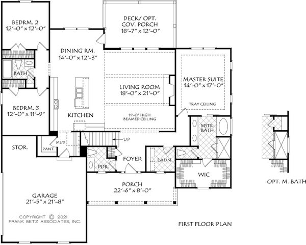 House Design - Ranch Floor Plan - Main Floor Plan #927-1017