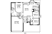 Traditional Style House Plan - 3 Beds 2 Baths 1324 Sq/Ft Plan #84-191 