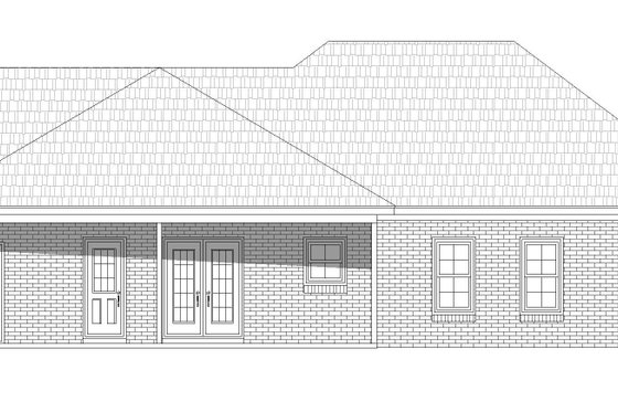 Exterior - Rear Elevation for Craftsman House Plan #932-202 - 2 bed, 2 bath