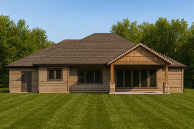 Dream House Plan - Exterior - Rear Elevation for Craftsman House Plan #112-287 - 3 bed, 2.5 bath