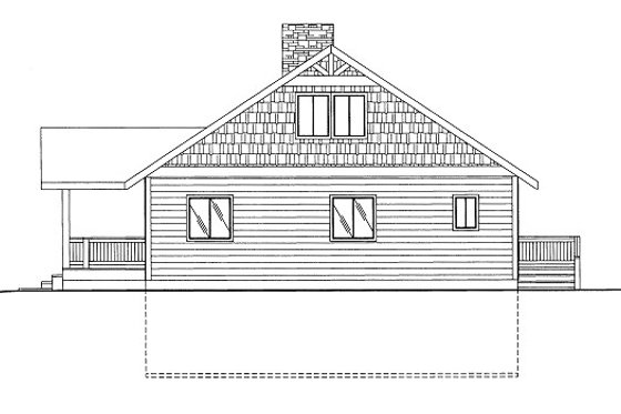 Exterior - Front Elevation for Bungalow House Plan #117-672 - 3 bed, 3 bath