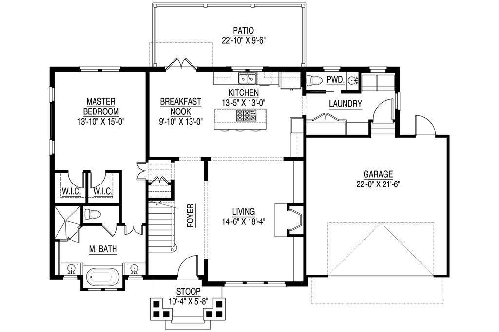 Tudor Style House Plan - 3 Beds 2.5 Baths 1995 Sq Ft Plan #900-10 