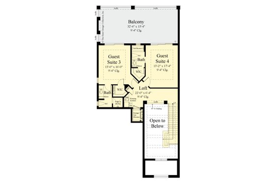 Floor Plan - Upper Floor for Modern House Plan #930-519 - 4 bed, 4.5 bath