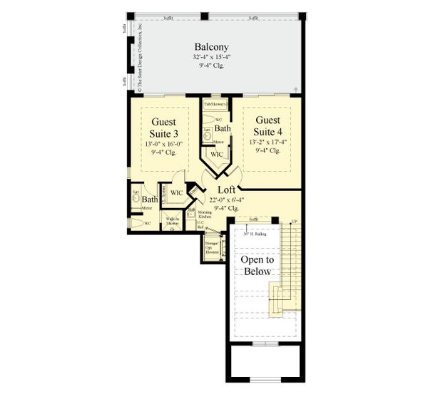 Architectural House Design - Modern Floor Plan - Upper Floor Plan #930-519