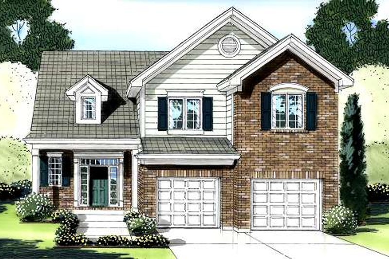 Architectural House Design - Traditional Exterior - Front Elevation Plan #46-423