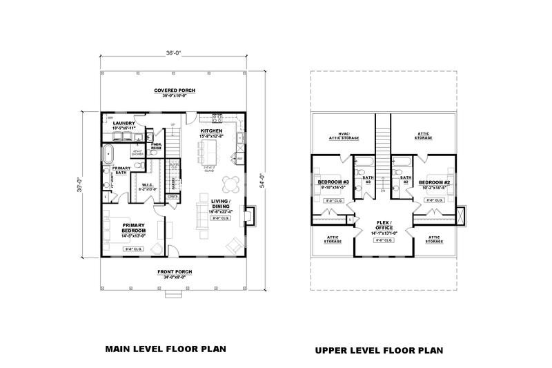 House Blueprint - Floor Plan - Main Floor for Farmhouse House Plan #1117-33 - 3 bed, 3.5 bath