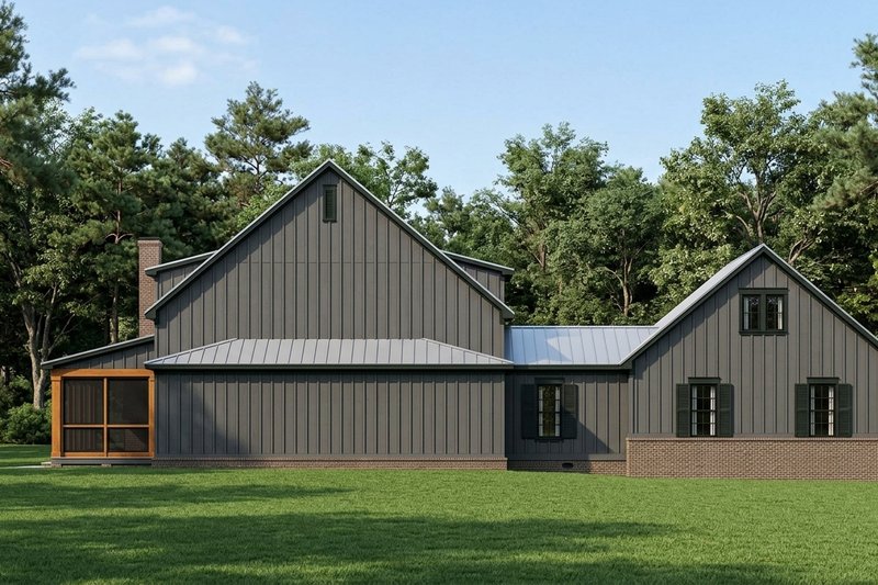 Dream House Plan - Exterior - Rear Elevation for Farmhouse House Plan #1092-68 - 4 bed, 4.5 bath