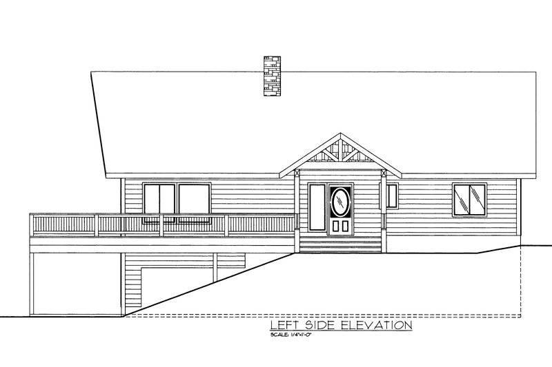 Home Plan - Exterior - Other Elevation for Cabin House Plan #117-961 - 3 bed, 3 bath