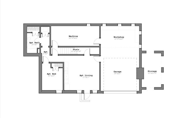 Contemporary Floor Plan - Lower Floor Plan #926-4