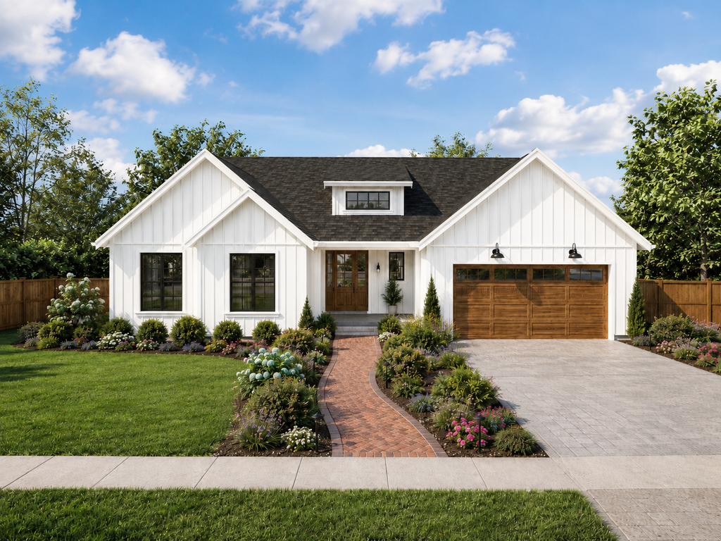 Exterior - Front Elevation 2 for Farmhouse House Plan #48-1222 - 3 bed, 2 bath