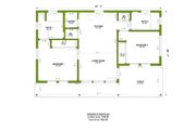 Traditional Style House Plan - 2 Beds 2 Baths 749 Sq/Ft Plan #1106-136 Floor 