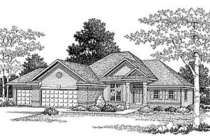 Ranch Exterior - Front Elevation Plan #70-173