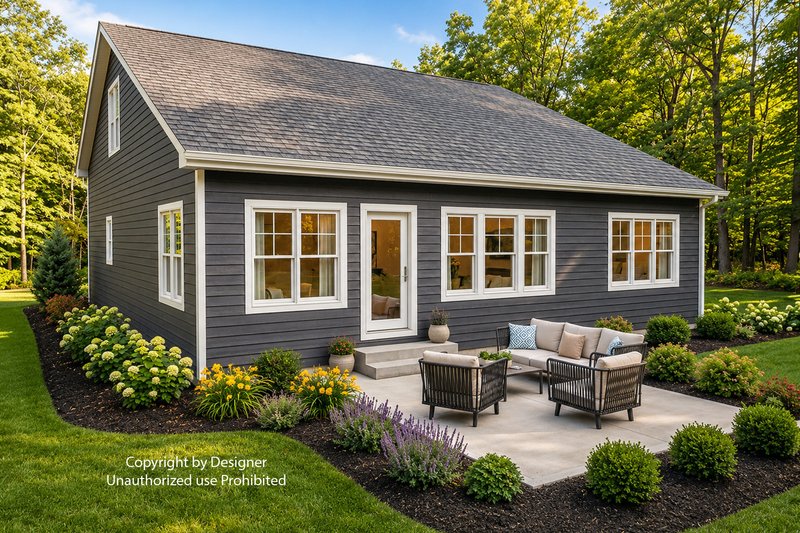 Home Plan - Exterior - Rear Elevation for Farmhouse House Plan #51-1539 - 3 bed, 2.5 bath
