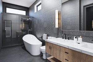 Interior - Master Bathroom for Modern House Plan #1112-12 - 3 bed, 3.5 bath