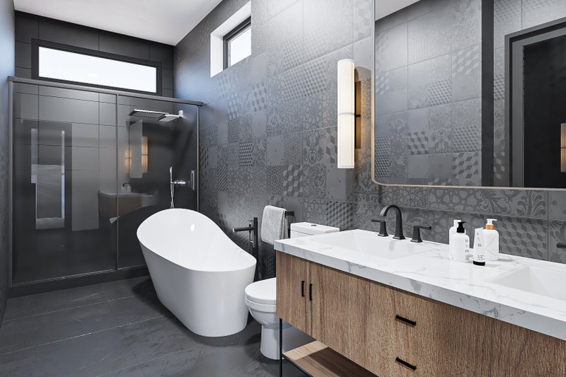 Architectural House Design - Interior - Master Bathroom for Modern House Plan #1112-12 - 3 bed, 3.5 bath