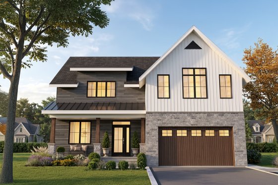 Exterior - Front Elevation 3 for Farmhouse House Plan #23-2725 - 4 bed, 2.5 bath
