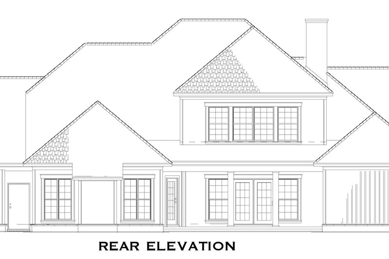 Home Plan - Exterior - Rear Elevation for Traditional House Plan #17-3269 - 4 bed, 3 bath