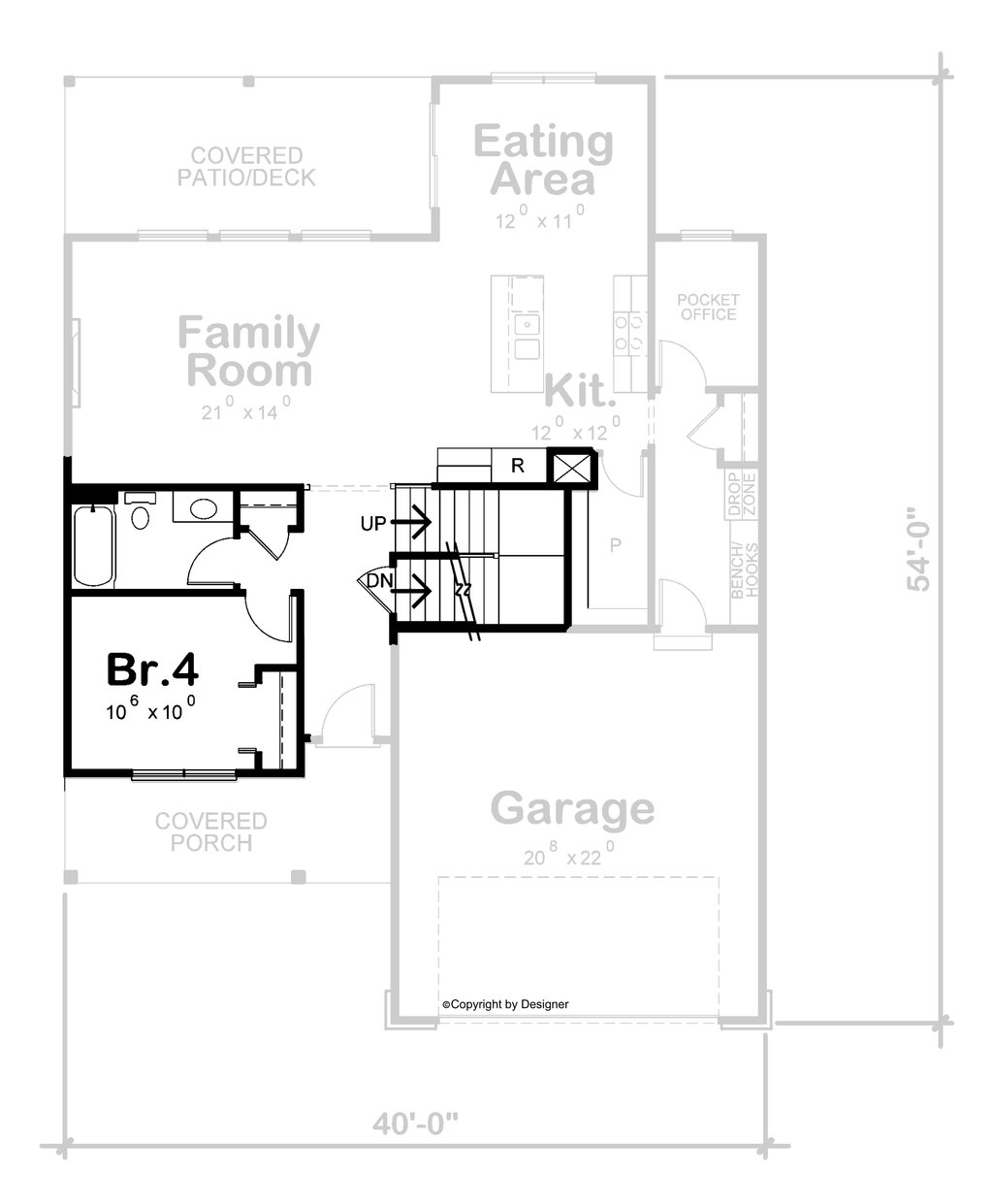 Modern Style House Plan - 3 Beds 2.5 Baths 2077 Sq/Ft Plan #20-2482 ...