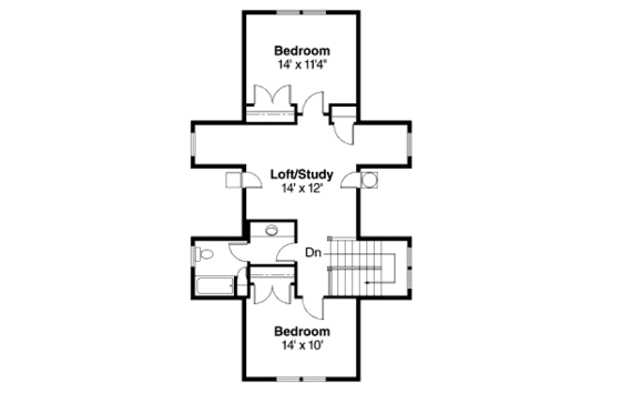 Floor Plan - Upper Floor for Country House Plan #124-682 - 3 bed, 2.5 bath