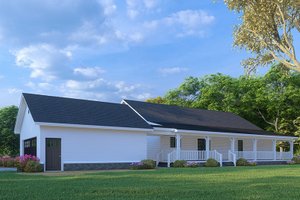 Exterior - Rear Elevation for Country House Plan #923-34 - 3 bed, 2 bath