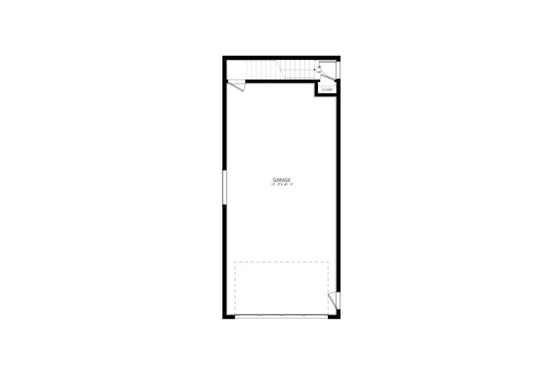 Home Plan - Floor Plan - Main Floor 1 for Farmhouse House Plan #1114-55 - 1 bed, 1 bath