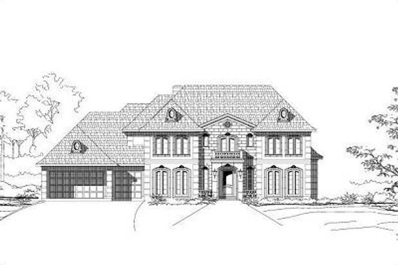 Exterior - Front Elevation for Colonial House Plan #411-329 - 4 bed, 3.5 bath