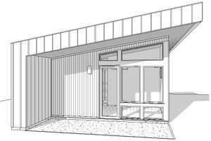 Exterior - Front Elevation for Modern House Plan #895-148 - 1 bed, 1 bath