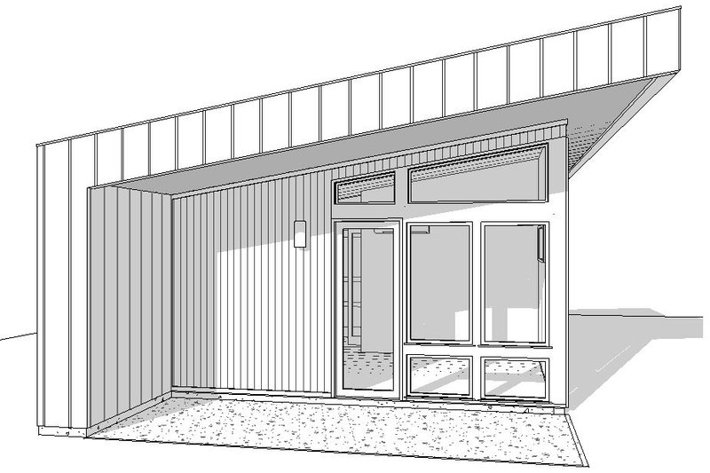 Dream House Plan - Exterior - Front Elevation for Modern House Plan #895-148 - 1 bed, 1 bath