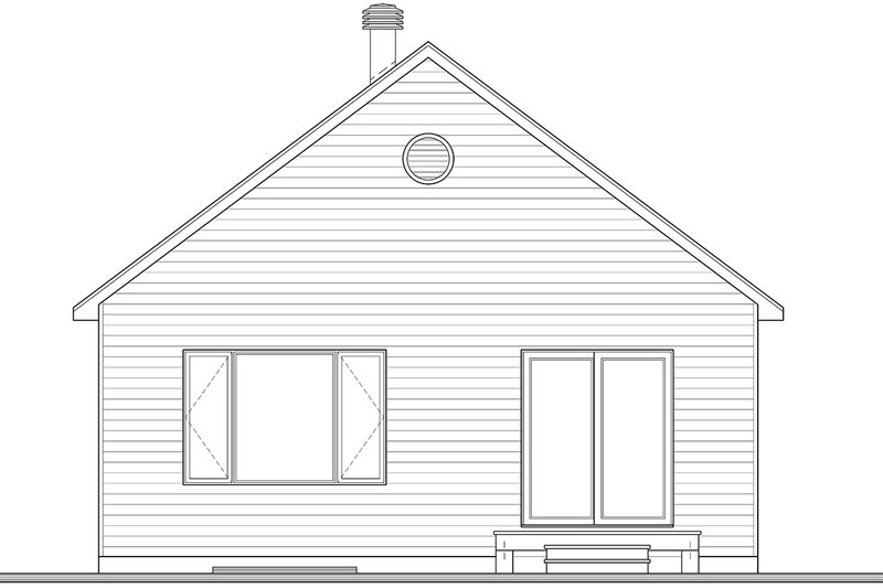 Dream House Plan - Exterior - Rear Elevation for Modern House Plan #23-695 - 2 bed, 1 bath