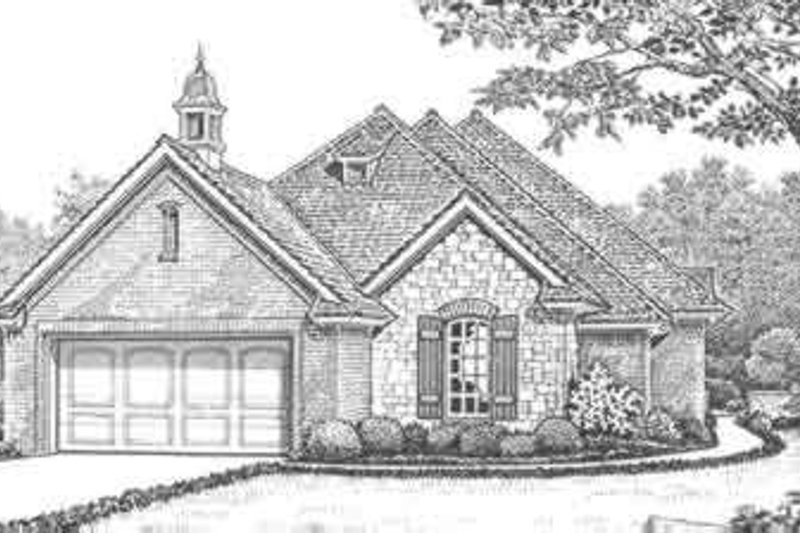 European Style House Plan - 3 Beds 2 Baths 1877 Sq/Ft Plan #310-299