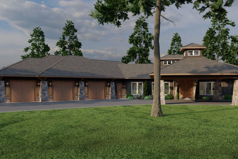 Architectural House Design - Mediterranean Exterior - Front Elevation Plan #923-337