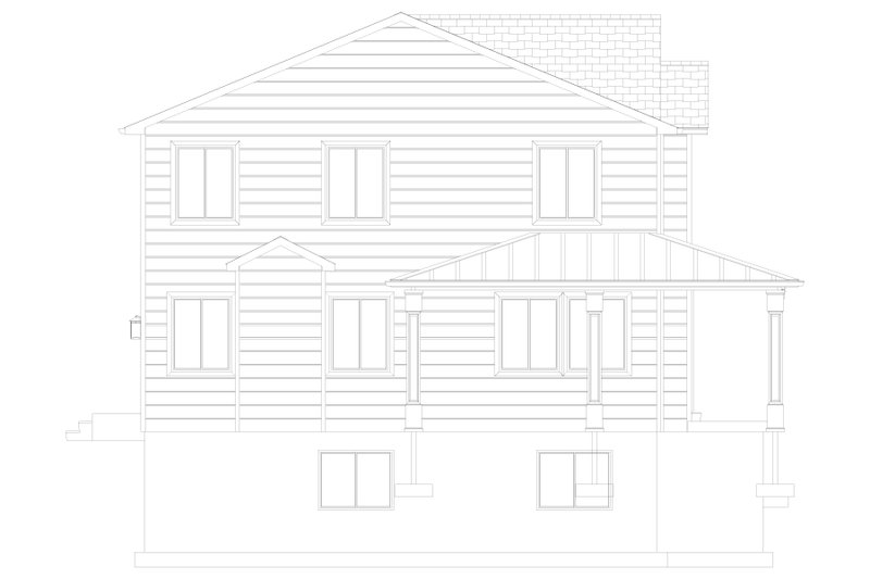 House Plan Design - Exterior - Other Elevation 2 for Farmhouse House Plan #1060-250 - 3 bed, 2.5 bath
