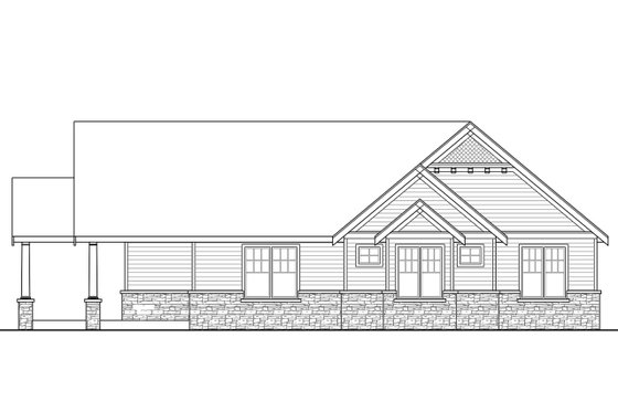 Exterior - Other Elevation 1 for Country House Plan #124-967 - 3 bed, 3.5 bath