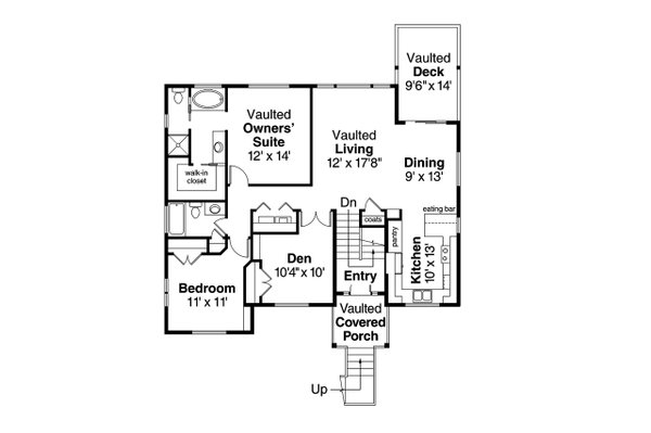 Home Plan - Craftsman Floor Plan - Main Floor Plan #124-825