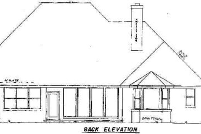 Dream House Plan - Exterior - Rear Elevation for European House Plan #52-136 - 4 bed, 3.5 bath