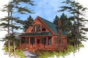 Cabin Style House Plan - 2 Beds 1 Baths 1647 Sq/Ft Plan #56-133 