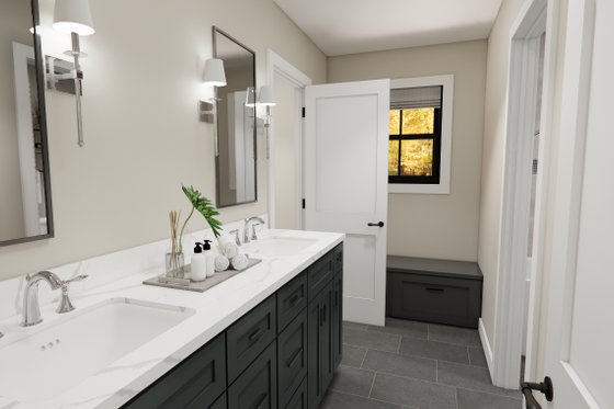 Interior - Bathroom 2 for Bungalow House Plan #51-1384 - 4 bed, 3.5 bath