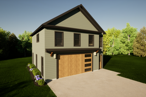 Exterior - Other Elevation 1 for Contemporary House Plan #1116-12 - 2 bed, 1.5 bath