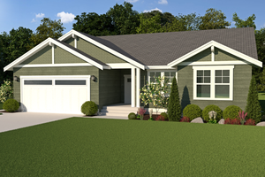Dream House Plan - Craftsman Exterior - Front Elevation Plan #1070-49