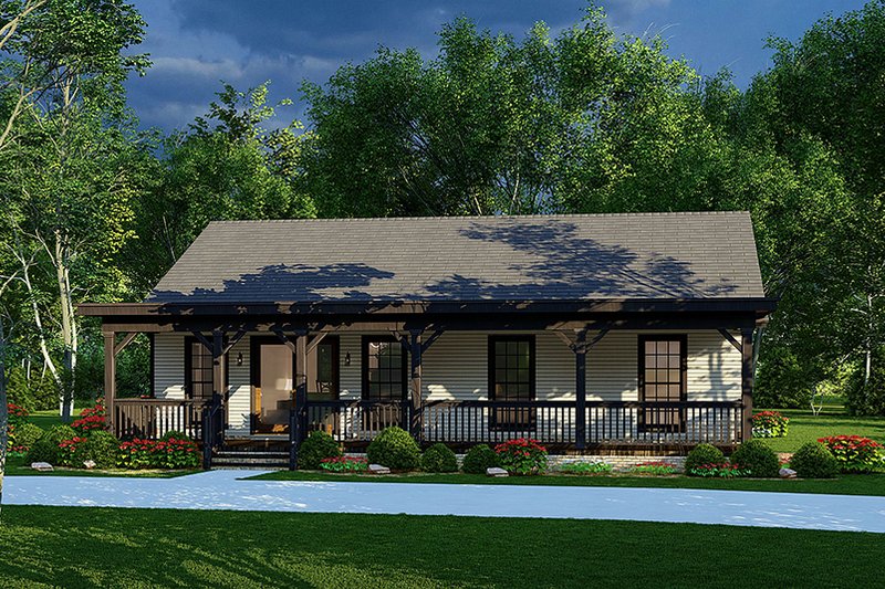 House Design - Exterior - Front Elevation 3 for Country House Plan #923-261 - 2 bed, 2.5 bath